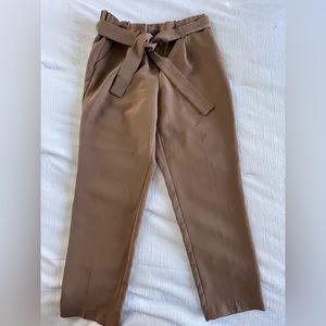 Brown slacks with belt